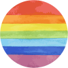LGBTQ pride flag badge