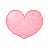 Glittery pink heart